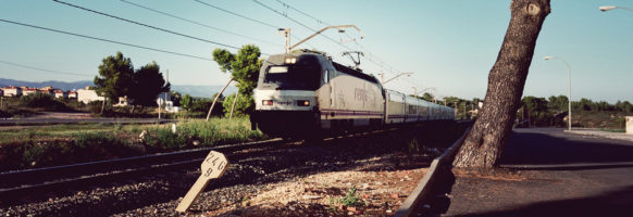 Train de voyageur en Espagne