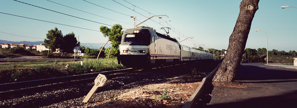 Train de voyageur en Espagne