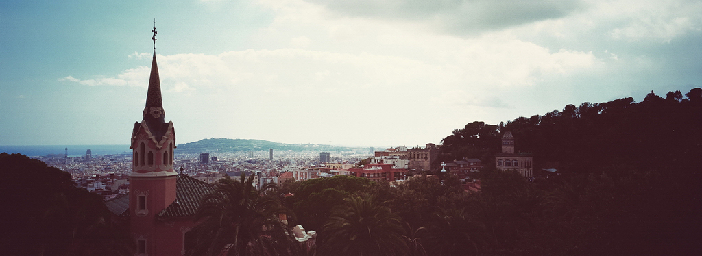 Barcelone depuis le parc Güell - Maison de Gaudi