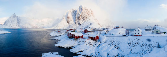 Hamnøy en hiver / Lofoten / Norvège
