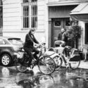 En vélo sous la pluie