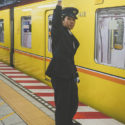 Le chef de station / Métro / Tokyo / Japon / Octobre 2019