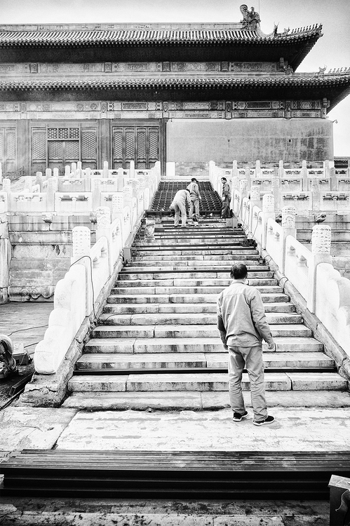 Chine / Pékin / Travail / Escalier