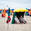 Deauville / Le grand parasol jaune
